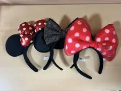 ミニー　ディズニー　カチューシャ　3点セット