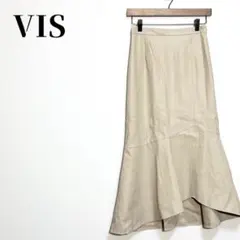 VIS　ビス　ヴィーガンレザーマーメイドスカート　フェミニン　ベージュ　サイズSのサムネイル