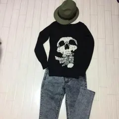 moussy SLY AZUL マウジー 3点 ハット スカル ブラックデニム