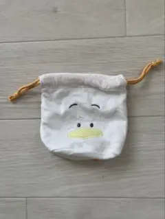 ふわふわフェイス巾着 あひるのペックル はぴだんぶい
