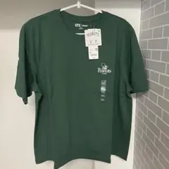 UNIQLO スヌーピーTシャツ グリーン