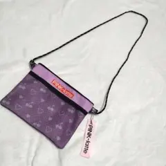 サコッシュ ショルダーバッグ パープル 紫 メッシュ ミニバッグ 軽量 美品