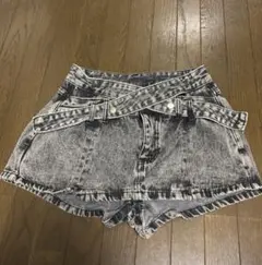 SHEIN ウエストクロス デニムショートパンツ 完売品