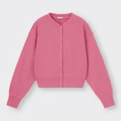 GU/クロップドスウェットカーディガン(長袖)