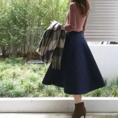 ユニクロ×JW ANDERSON コラボ キルティングスカート 61 ネイビー