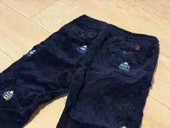 POLO コーデュロイ刺繍長ズボン ネイビー