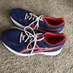 ASICS スニーカー ネイビー/レッド