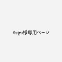 Yonjyu様専用ページ