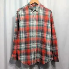 【size:XL】良品 ポロ ラルフローレン チェック柄 ボタンダウンシャツ