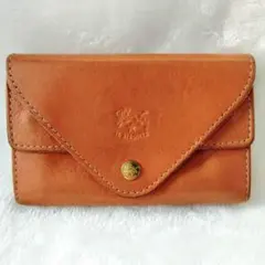 ILBISONTE イルビゾンテ　カードケース　コインケース　キャメル☆