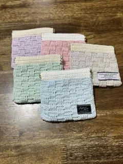 ハンドメイド かぎ針編み バネ口金ポーチ