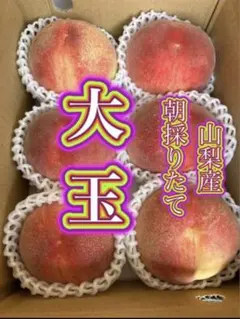 d 193 大玉　山梨県　桃　　4〜6玉　家庭用　朝採りたてのサムネイル