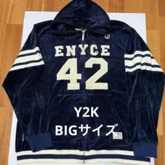ENYCE ベロア ジップアップパーカー XXXL