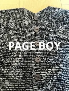 PAGE BOY タイトロングスカート チェックとペイズリー柄 M