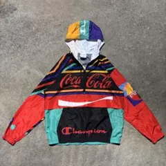 ✨激レア✨ Champion×CocaCola 総柄アノラック スポーツMIX