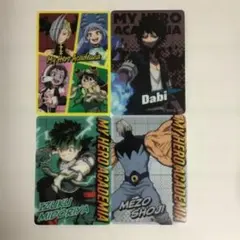 僕のヒーローアカデミア森永製菓食玩クリアカード（その１）　４枚