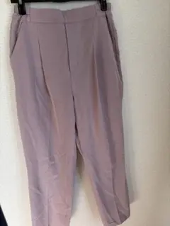 薄紫 テーパードパンツ ウエストゴム