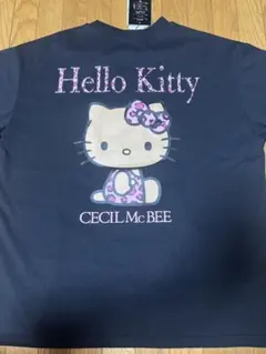 セシルマクビー Hello Kitty Tシャツ 黒　アベイル　日焼けキティ