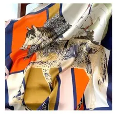 大判　スカーフ　おしゃれ シルクタッチ ストール きれいめ　通勤　バック