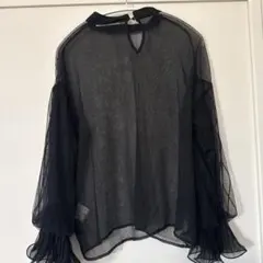 VICKY シースルー黒長袖ブラウスのサムネイル