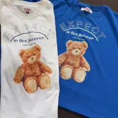 Pink Latte ベアプリント Tシャツ 2枚セットプティマインしまむらのサムネイル
