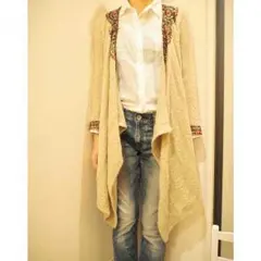 ROSEBUD ビジュー付きカーディガン