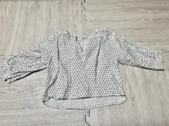 koko ドット柄 バルーン袖シャツ XS