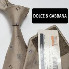 ドルチェアンドガッバーナ ネクタイ シルク 小紋柄 微光沢 タグ付属