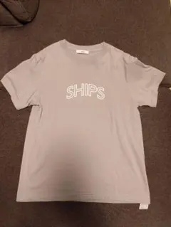 SHIPS ラウンド プリント ロゴ TEE ライトグレーのサムネイル