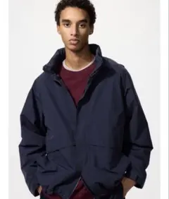 ユニクロ ウインドプルーフスタンドブルゾン ネイビー Mサイズ