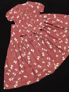 ピンクハウス　2点セット　スカート　ブラウス　赤　ロゴ　リボン