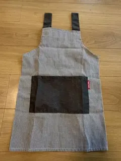 キッズ エプロン 130cm ストライプ柄