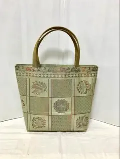 博多献上柄帯リメイク アイボリー✕ゴールド バネハンドルバッグ LE VERNIS] Paracord one handle tote | CASSELINI ONLINE SHOP