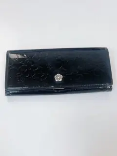 CLATHAS 花柄エンボス 長財布 黒のサムネイル