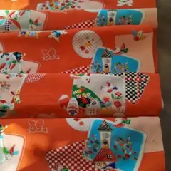 子供着物ハギレ2枚セット、綿　NO.706