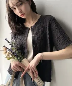 半袖【クラシカルエルフ classical elf 】 M ジャガード ブラウス