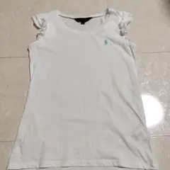 POLO RALPH LAUREN フリル袖 Tシャツ ホワイト 150　大人のサムネイル