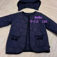 値下げ！ネイビー キルティングジャケット フード付き