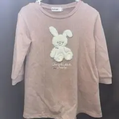 SLAP SLIP ウサギ柄　長袖ワンピース