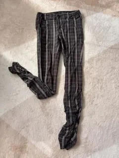 【MK MICHEL KLEIN】タータンチェック柄 ストレッチパンツ 36号