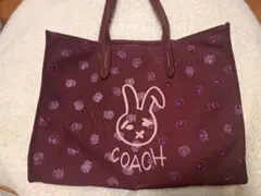 COACH ウサギ イラスト トートバッグ