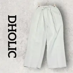 DHOLIC ワイドパンツ ストレートパンツ ロングパンツ (F) オフホワイト
