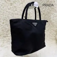 ✨美品✨プラダ ハンドバッグ テスートナイロン 三角ロゴ ブラック