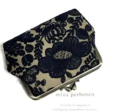 minä perhonen⚮̈smile flower/がま口 お財布 ポーチ