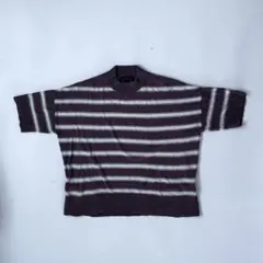 BANANA REPUBLIC バナリパ ボーダー モックネック 半袖 Tシャツのサムネイル