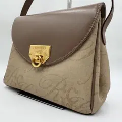 NINA RICCI ショルダーバッグ　 ブラウン系　レザー　肩掛け　斜め掛け