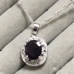 【artificial】ディープアメジスト 一粒シルバーネックレス ペンダント