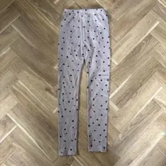 LOWRYS FARM ベージュ ドット柄レギンス