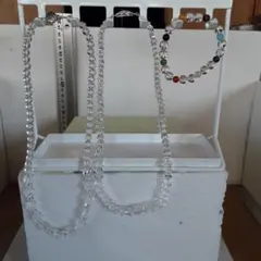 水晶ネックレス2点＆水晶ブレスレットー1750
