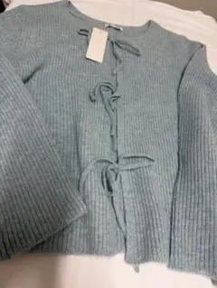 新品　GU フロントリボンカーディガン　XXL